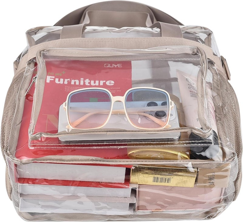 Busiuw Clear Bag for Stadium Events 12x12x6, Clear Bag Clear Tote Bag with Reinforced Straps for Sporting Events Travel - Image 4